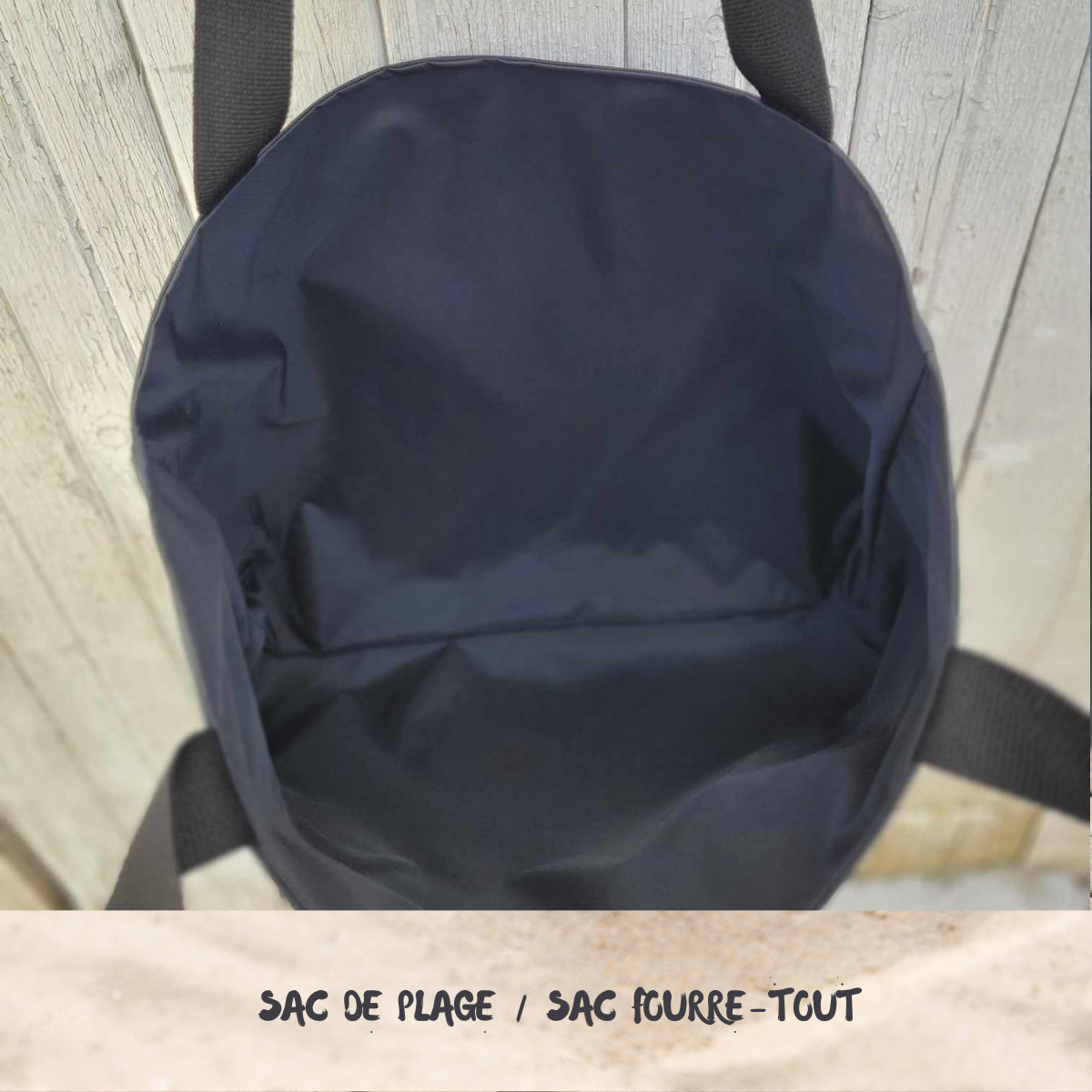 Sac de plage/fourre-tout (GRAND) - PERSONNALISÉ - Créations V&V
