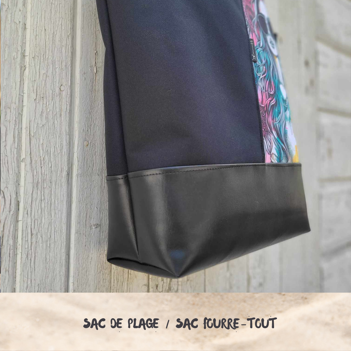 Sac fourre-tout / Sac de plage (MOYEN) - PERSONNALISÉ - Créations V&V