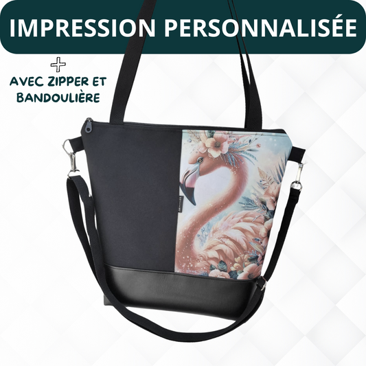 Sac fourre-tout AVEC ZIPPER - PERSONNALISÉ - Créations V&V