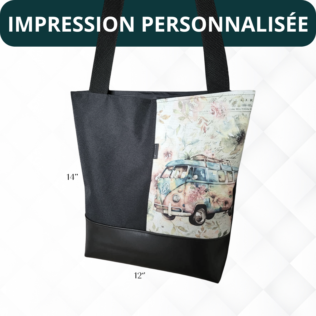 Sac fourre-tout / Sac de plage (MOYEN) - PERSONNALISÉ - Créations V&V