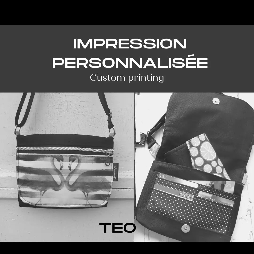Sac à main TEO à bandoulière PERSONNALISÉ CréationsV&V Boutique