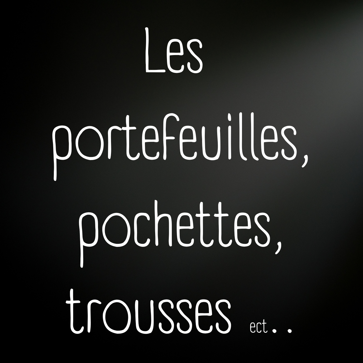 LES PORTEFEUILLES / TROUSSE FAITS MAIN