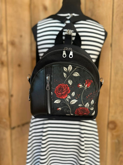 PRÊT À PARTIR - Sac à dos convertible MOLLY FLEUR ROUGE