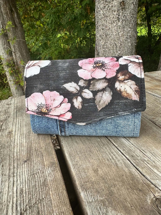 PRÊT À PARTIR - Portefeuille MINI FLEUR JEANS