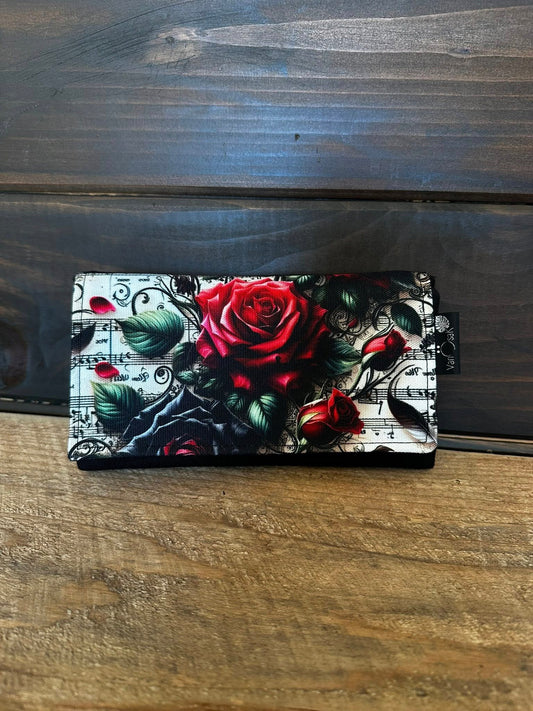 PRÊT À PARTIR - Portefeuille TESSA ROSES ROUGE/MUSIQUE