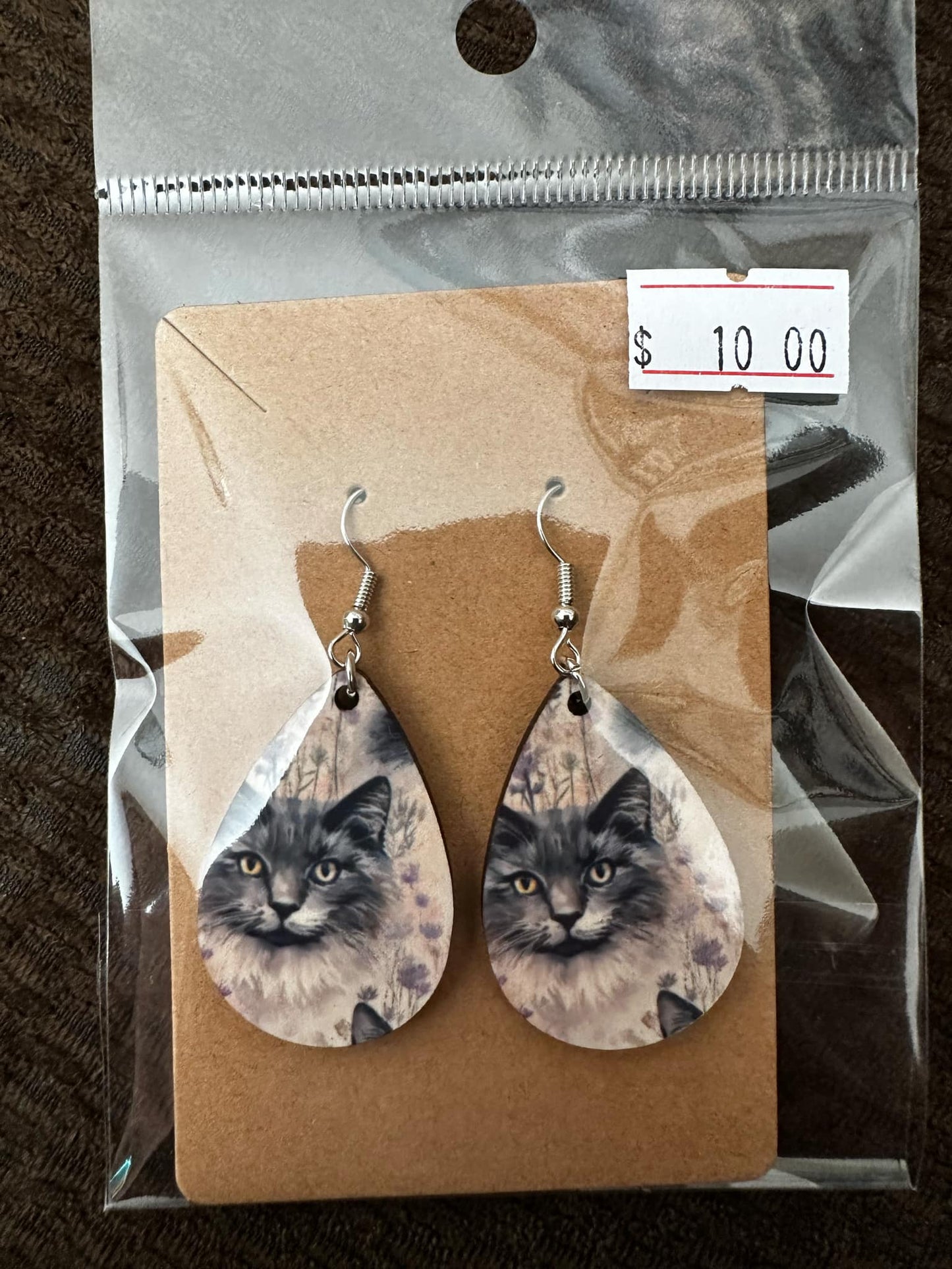 BOUCLES D'OREILLES - chat