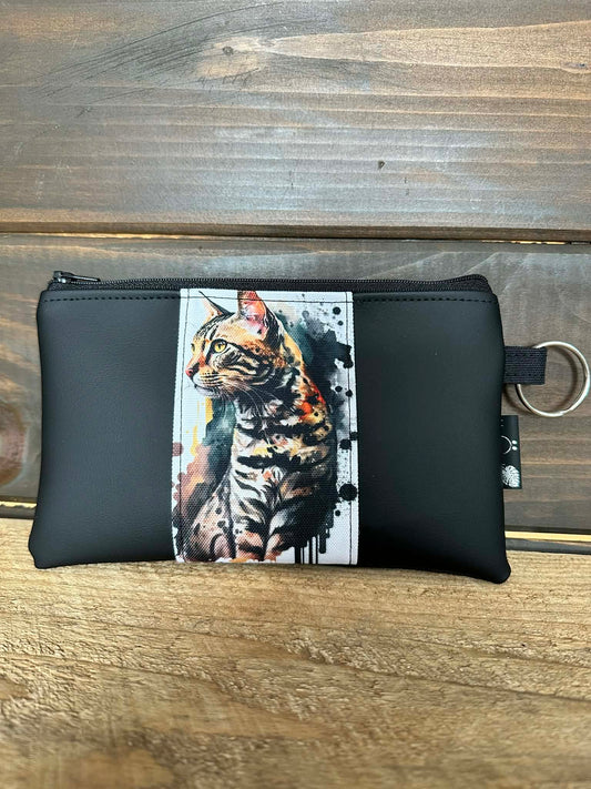 PRÊT À PARTIR - MINI POCHETTE CHAT CUIRETTE