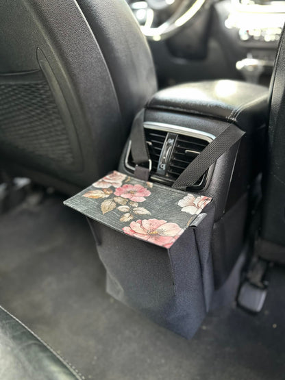 PRÊT À PARTIR - Poubelle de voiture FLEURS ROSES